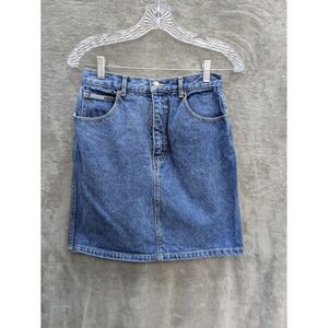 Vintage Denim Mini Skirt Women's 26in Waist Casual 90s